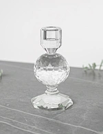 glass clear candle holder